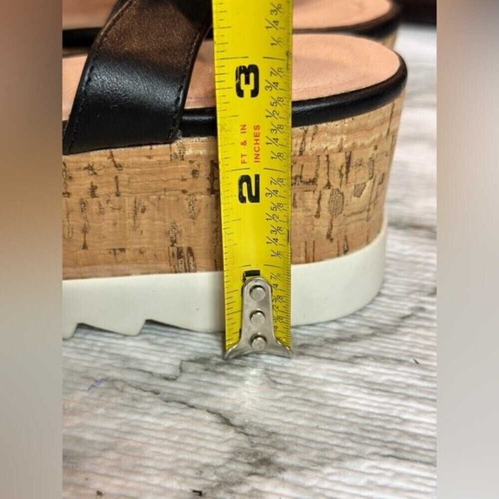 Madden Girl Black Salina Cork Look Wedge FlatForm Sporty Sandal Sz 9 - Picture 16 of 16